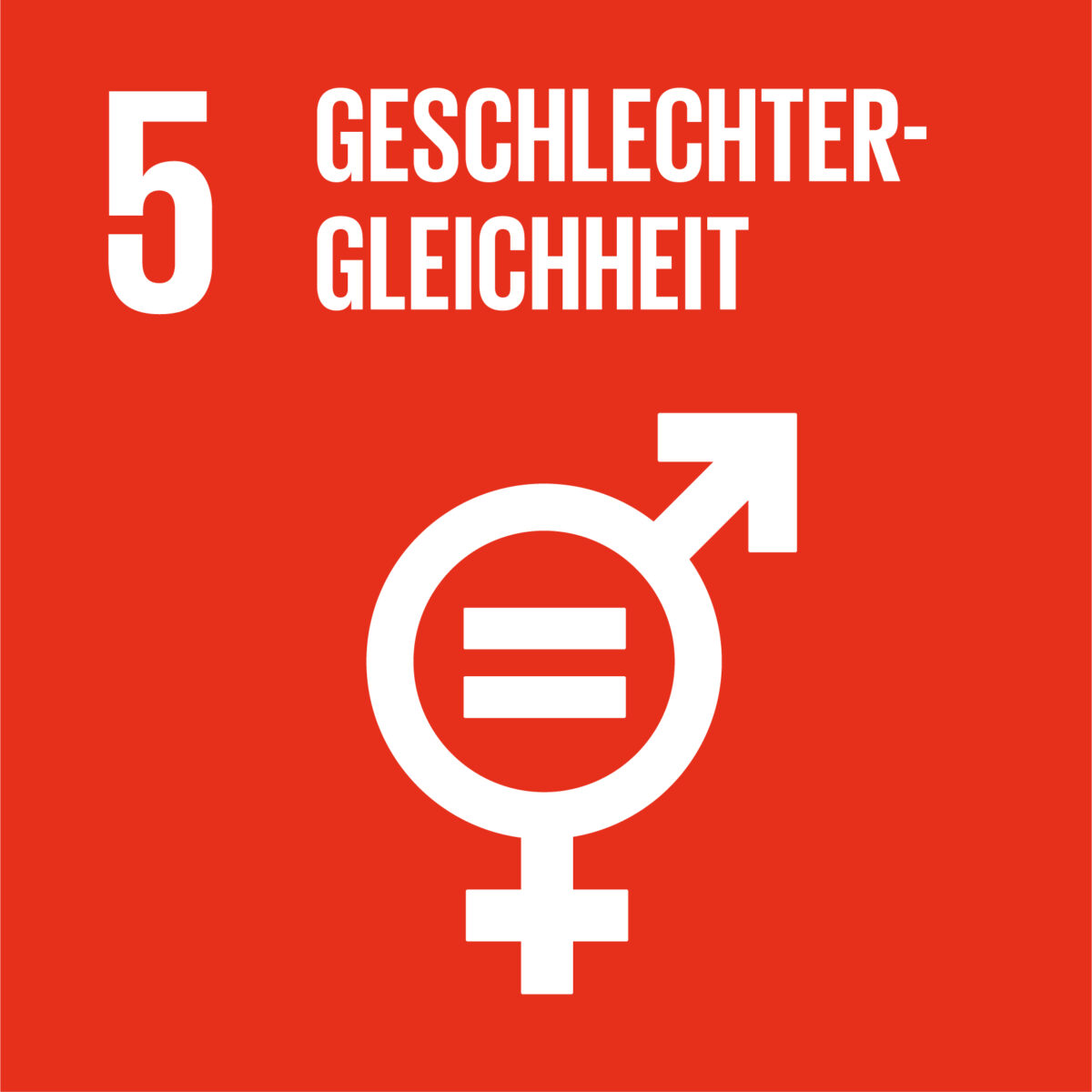 Grafik UN-Ziel für nachhaltige Entwicklung Nr. 5: Geschlechtergleichheit
